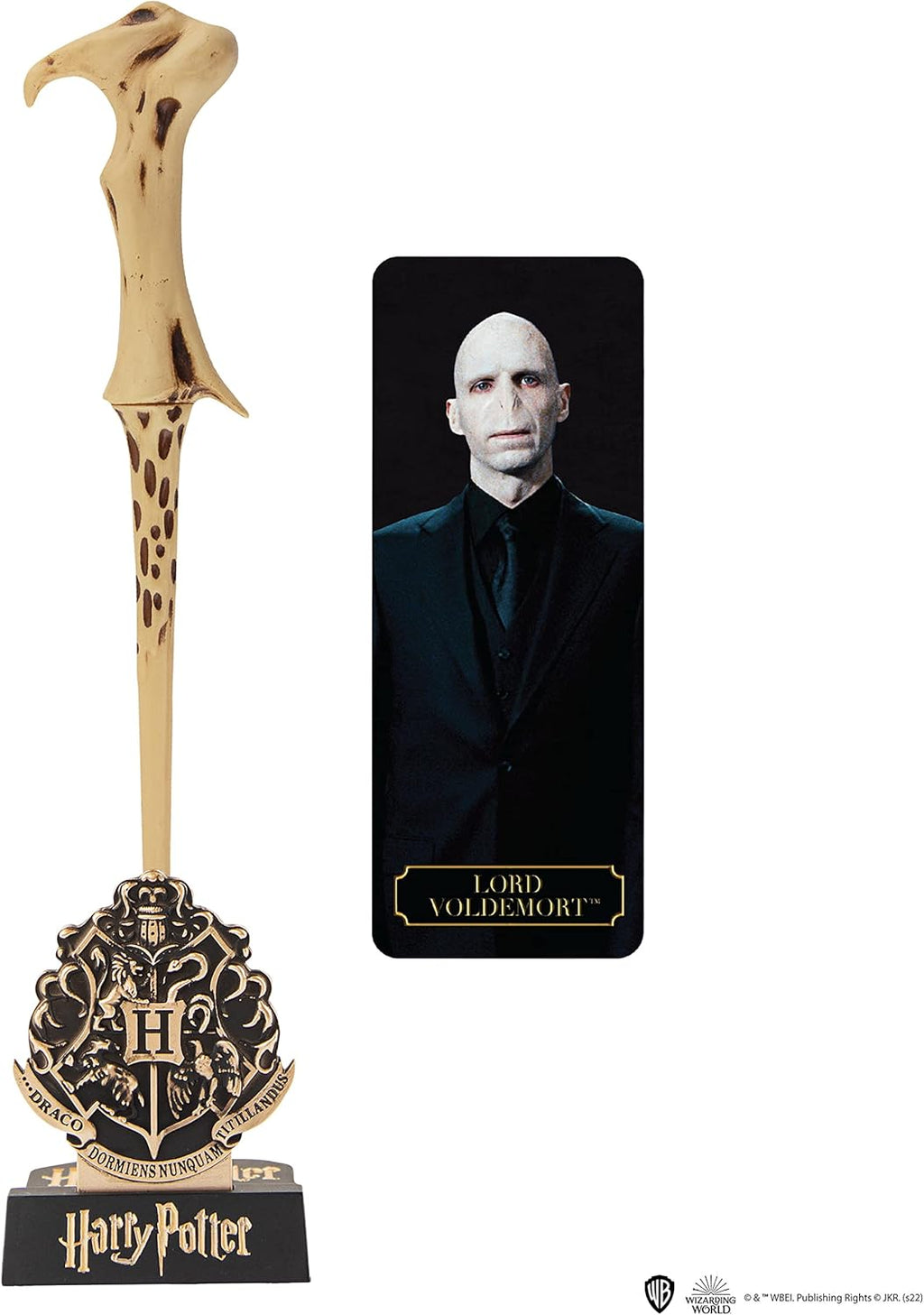 Cinereplicas Harry Potter - Voldemort Wand Pen with Stand & Lenticular Bookmark - Official License