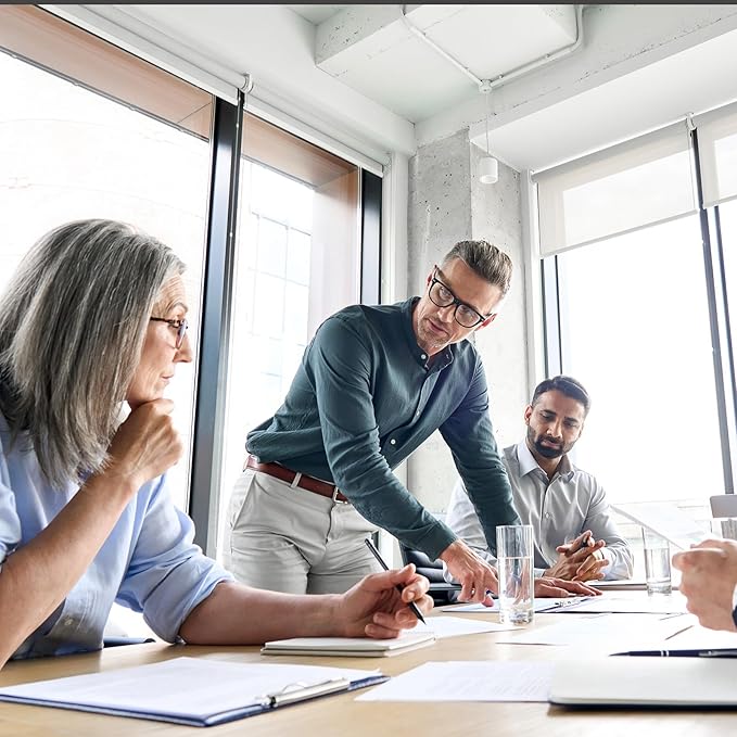 PATIKIL A4 Business Portfolio, PU Leather Padfolio Organizer Legal Document Folder Zipper Professional Clipboard Sleeve Binder for Resume Interview, Blue