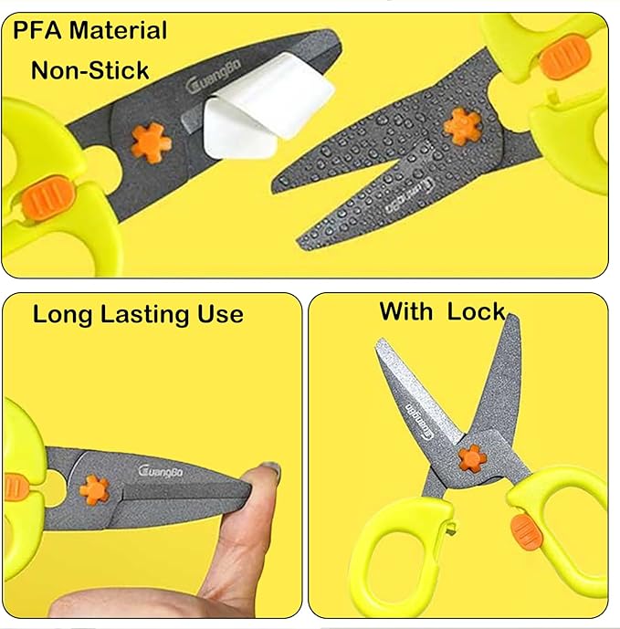 Dravilloy4.73" Carrot-Shaped Safety Scissors with Storage,Office ，Home Scissors for Arts and Crafts,Blunt tip Scissors for Kids. Craft Plastic Scissors for Preschool Supplies and Scrapbooking Supplies