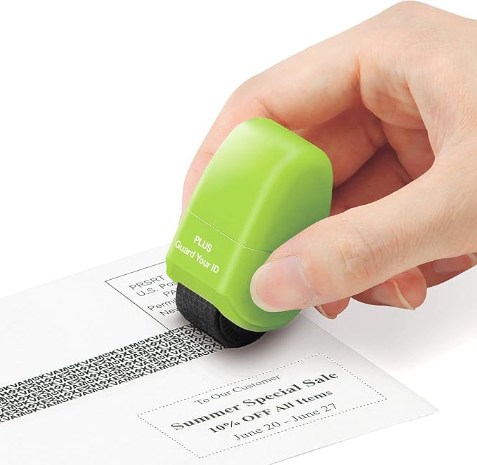 Guard Your ID Roller Identity Security Stamp Roller (Green) IS-520CM