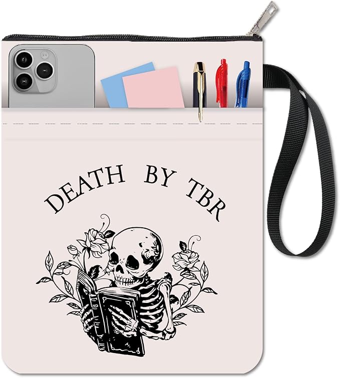 CRASPIRE Skeleton Book Sleeve Plant Book Protector Book Covers for Paperbacks Washable Fabric Cloth Book Cover with Zipper and Extra Sleeve Pocket for Book Lovers Classmate Gifts