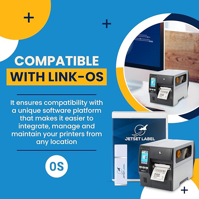 Zebra ZT411 203 DPI | Thermal Transfer & Direct Thermal | ZT41142-T010000Z Industrial Printer | Width 4 Inches Features Serial, USB, Ethernet, and Bluetooth Connectivity | Includes Jetset Software