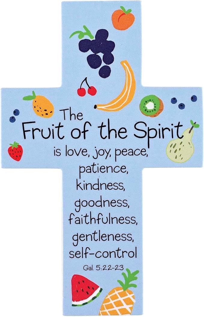Dicksons BKMC-126 The Fruit of The Spirit is Love Joy Peace Sky Blue and Purple 2.5 x 4 Paper Encouraging Durable Laminated Bookcard Bookmark, Pack of 12
