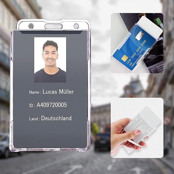 VIQWYIC Retractable ID Badge Holder with Clip, ID Name Badge Reels with Bling Rhinestones Retractable Card Holder for Office Worker Teacher Doctor Nurse (Purple)