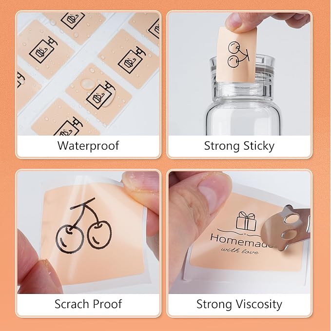 Phomemo Thermal Labels for M110/M120/M220/M150/M250/M221 Label Maker, Self-Adhesive Thermal Label 1.57"x1.18"(40x30mm),230 Labels/Roll, for Barcode,Address, Name, Small Bussiness and Home Use,Kahia