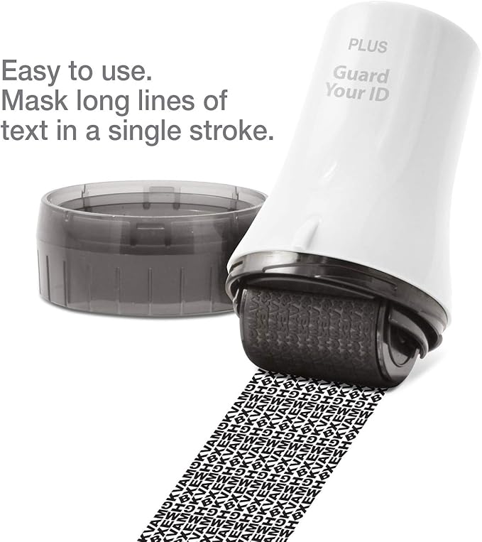 Guard Your ID ADVANCED WIDE Roller Identity Theft Prevention Security Stamp WHITE (38491)