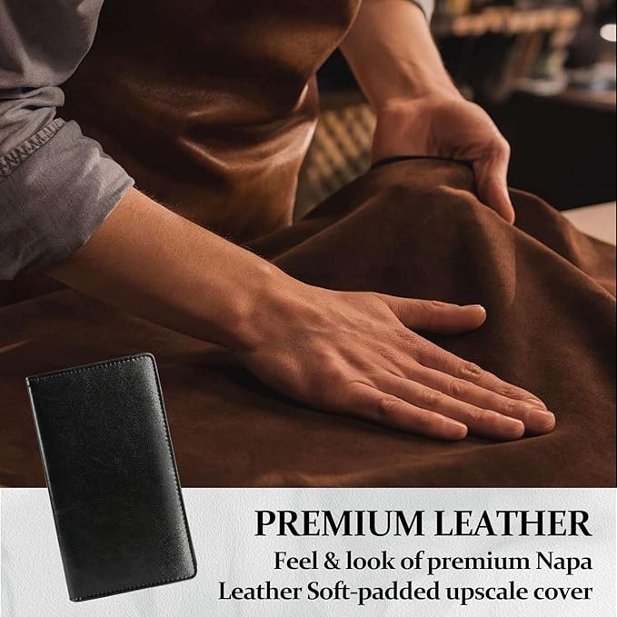 300 Card Capacity Leather Business Card Book Holder Organizer, Card Binder Professional PU Name Card Credit Cards Booklet (Multiple Colors Optional)