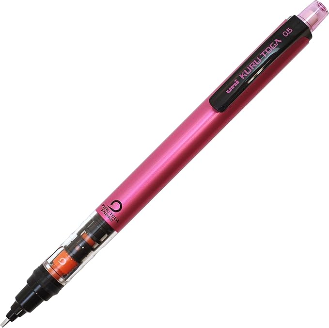 Uni Mechanical Pencil Kurutoga Pipe Slide Model 0.5mm, Pink Body (M54521P.13)