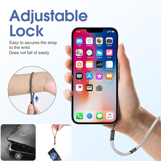 Hand Wrist Strap Lanyard, Adjustable Nylon Colorful for Mobile Phone, Camara, USB Flash Drive, ID Name Tag Badge