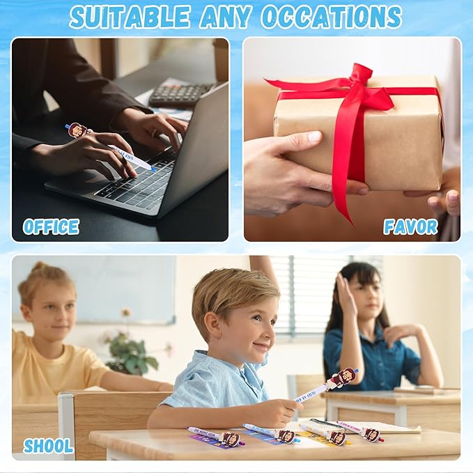 120 Pcs Christian Pens Cards Gift Bulk 60 Mini Jesus Pens with 60 Bible Verse Bookmarks Religious Ballpoint Pens with Inspirational Quotes for Kid Christian Party Favors Baptism Gifts