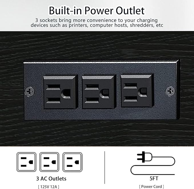 Natwind Large Printer Stand,24''x20''x29''Printer Table with Adjustable Storage Shelf,3 Tier Rolling Printer Cart with Wheels,Home Office Multifunctional Shelves for Heat Press,3D Printer (Black)