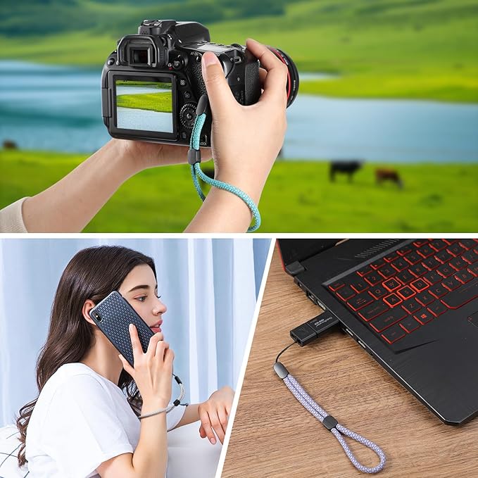 Hand Wrist Strap Lanyard, Adjustable Nylon Colorful for Mobile Phone, Camara, USB Flash Drive, ID Name Tag Badge