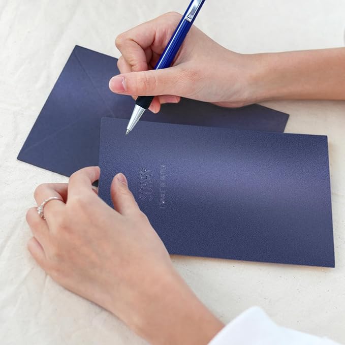 Navy Blue Shimmer Cardstock 8.5 x 11 Navy Blue Paper, Goefun 24 Sheets 80lb Card Stock Printer Paper for Christmas, Invitations, Certificates, Crafts, Card Making