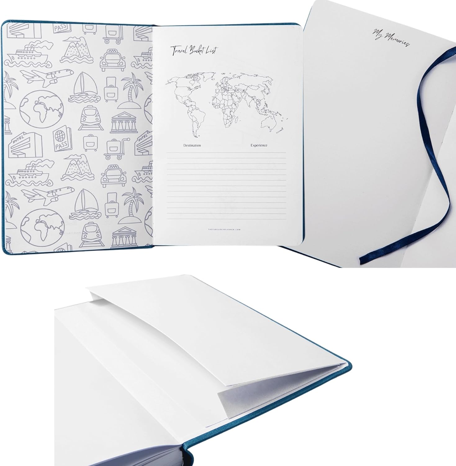 Travel Journal – Itinerary Planner Organizer & Traveling Memory Diary for Women and Men, Travel Log Book for 6 Trips with Packing Lists, Notes & Reflections, A5 Size (Undated)