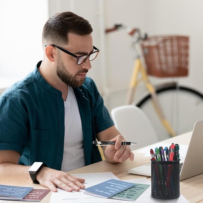 Funrous 32 Pcs Motivational Quote Pens Inspirational Notepads Mini Journal with Ballpoint Pen Small Notebooks Gift Set for Men Women Coworkers, Adult Party Favors Prizes Gift Bulk(Texture)