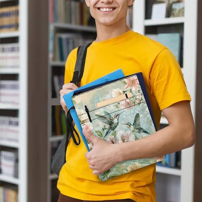 COEQINE Spring Birds Book Covers for Paperbacks Large 9x11 Inch Aesthetic Hummingbirds Book Sleeves for Book Lovers Large Green