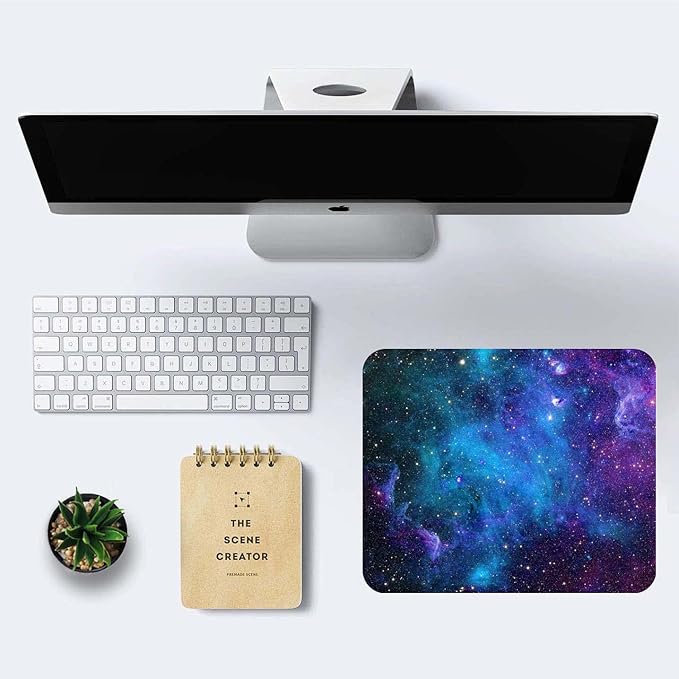 Gaming Mouse Pad,Galaxy Stars Mouse Pad,Mouse Mat Square Waterproof Mouse Pad Non-Slip Rubber Base Mousepad for Office Laptop, 9.5"x7.9"x0.12" Inch