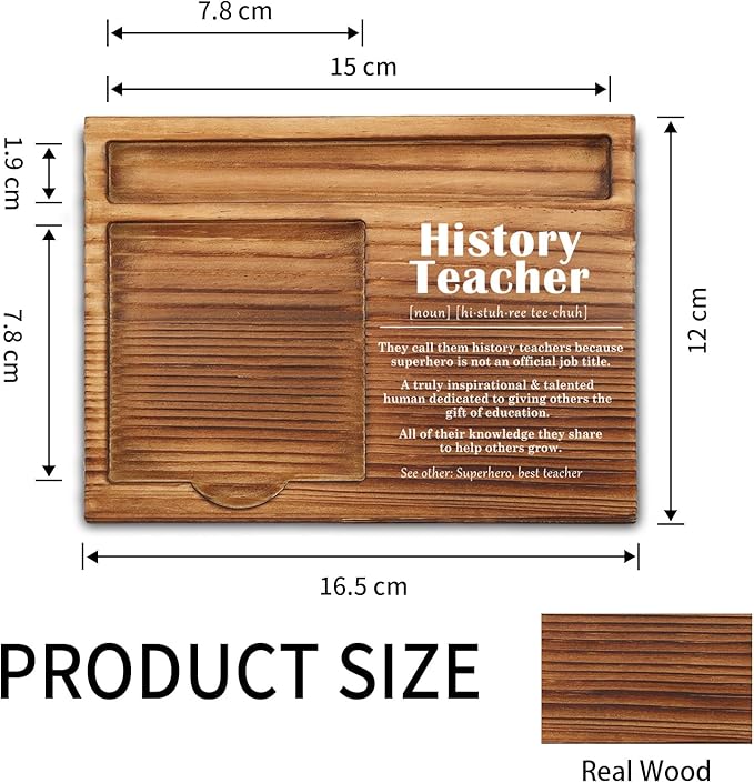 History Teacher Sticky Note Holder, History Teacher Gifts, Thank You Appreciation Quote Gifts for History Teacher Women Men from Student Self-Stick Note Pad Holders ZSS29