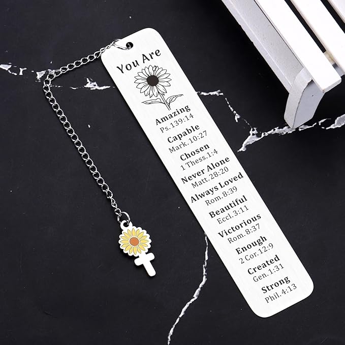 Stocking Stuffers for Women, Stocking Stuffers for Girls, Baptism Gifts for Girl, Confirmation Gifts for Teen Girls, First Communion Gifts for Girls Religious Bible Bookmark Christian Gifts for Women