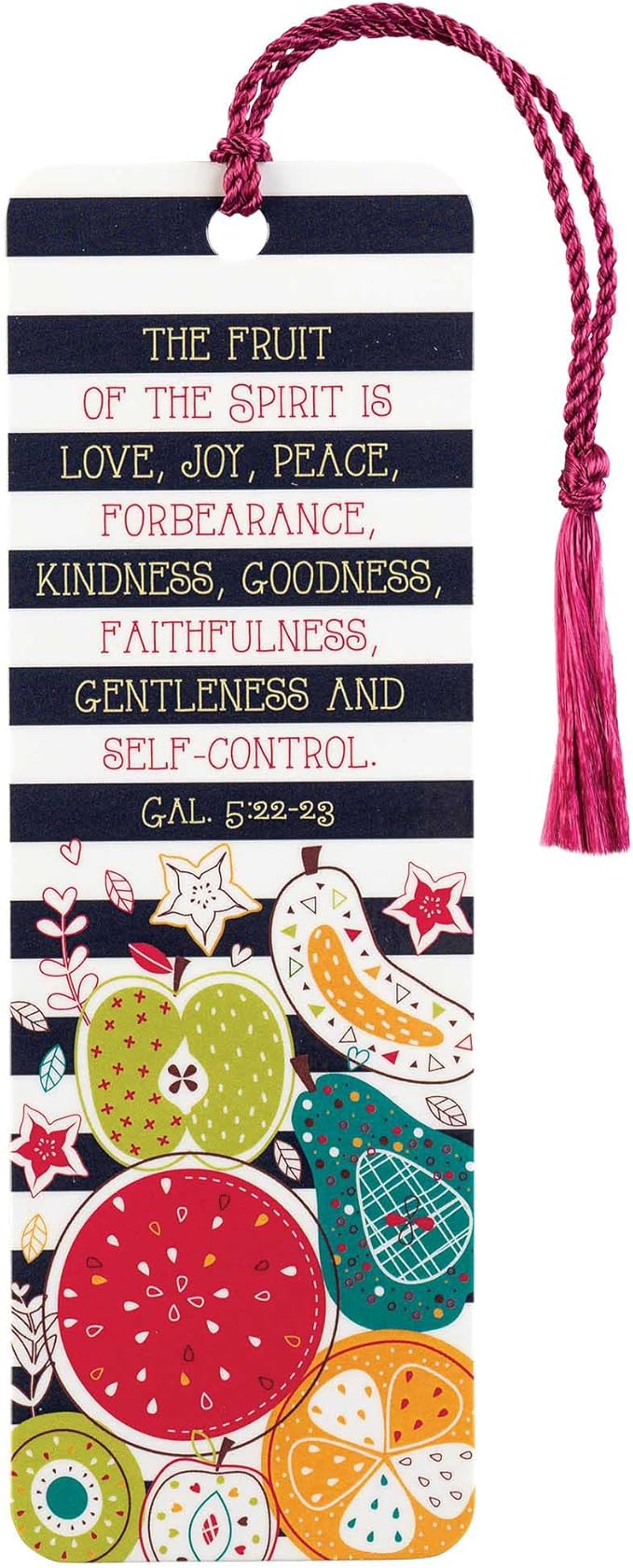 Dicksons Fruit of Spirit Joy Peace Love Joy 2 x 6 Paper Keepsake Bookmark with Tassel Pack of 12