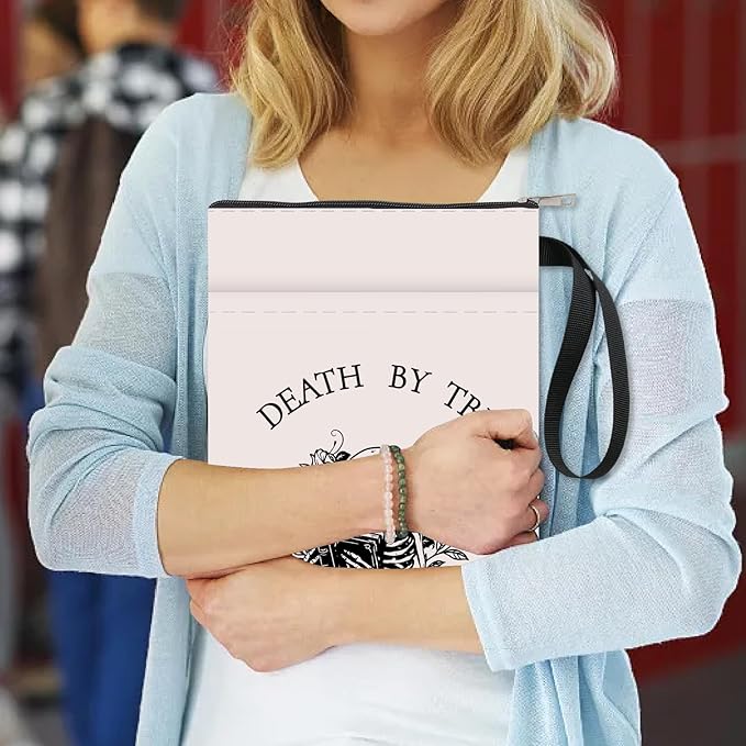 CRASPIRE Skeleton Book Sleeve Plant Book Protector Book Covers for Paperbacks Washable Fabric Cloth Book Cover with Zipper and Extra Sleeve Pocket for Book Lovers Classmate Gifts