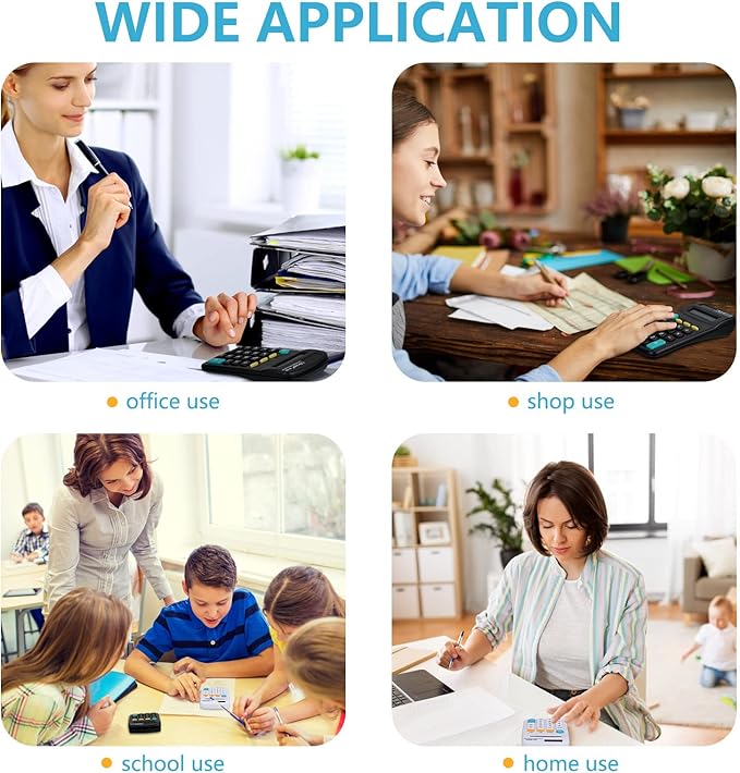 18 Pack Pocket Size Calculators Bulk 8 Digit Display Basic Calculator for Students Small Calculators Solar Battery Dual Power Calculator for School