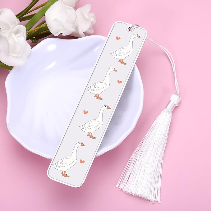 Funny Bookmarks, Cute Book Marks for Reading, Cute Silly Goose for Teen Girls Boys, Back to School Supplies Book Accessories Birthday Christmas