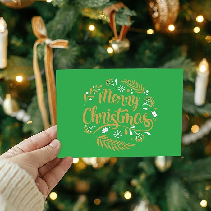 100 Sheets Green Colored Cardstock 8.5” x 11”Paper, 65lb Premium Green Card Stock Printer Paper for Christmas Decorations, Paper Crafting,Invitations,Card Making