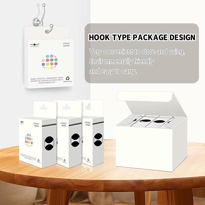 PARLAIM 0.75 inch Diameter Colored Dot Stickers 4 Rolls Pack 4000pcs Black Round Label Color Coding Marking Stickers Permanent Adhesive for Garage Sale