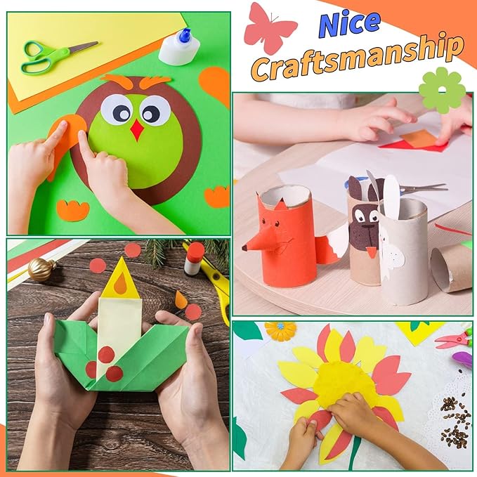 Colored Cardstock Bulk 300 sheets, 8.5” x 11” Cardstock Paper 30 Assorted Colors Construction Paper,250 GSM Card Stock Printer Paper Scrapbooking Supplies for Diy Crafts Cricut Card Making