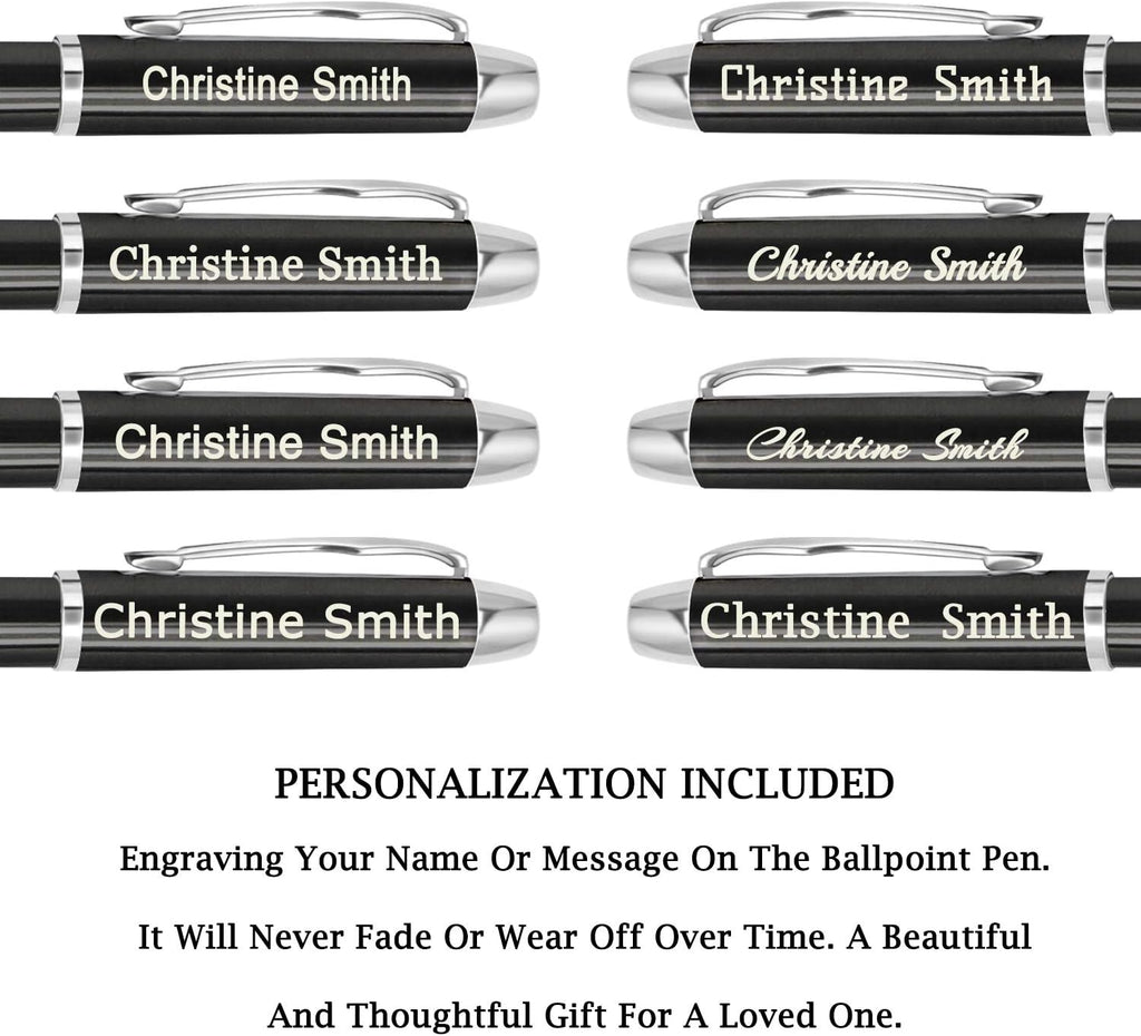 Amlion Personalized Pens Custom Engraved Pen with Name, Refillable Medium Refill, Personalized Gifts for Men Women