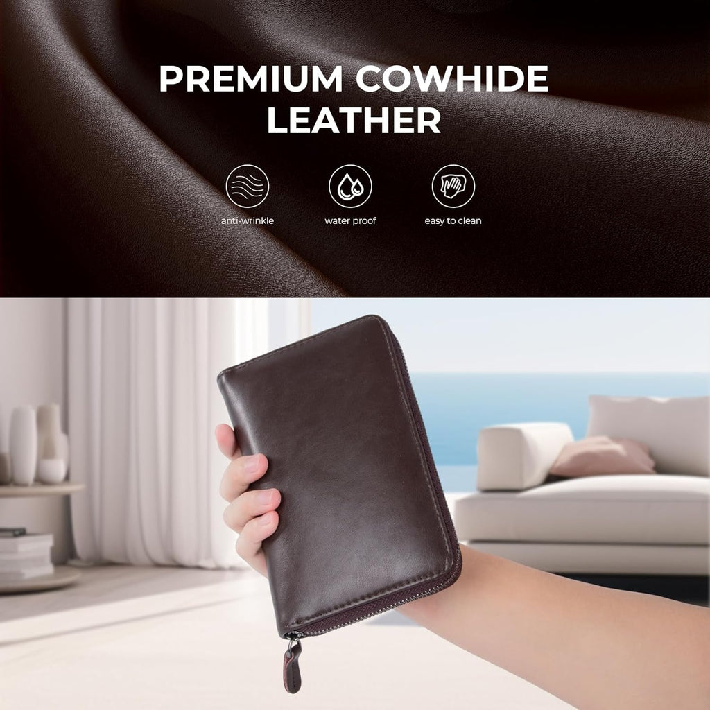 Nicpro 33PCS Metal Mechanical Pencil Set in Leather Case, Art Drafting Pencil 0.3, 0.5, 0.7, 0.9 mm, 2mm Lead Pencil Holders for Sketching Drawing With 18 Tube (6B 4B 2B HB 2H 4H Colors) Lead Refills