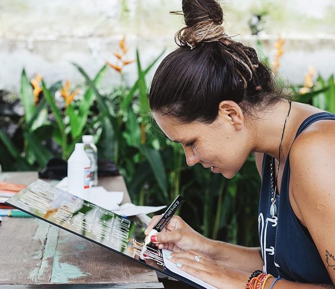 8 White Chalk Markers - Double Pack of Both Fine and Reversible Medium Tip Liquid Chalk Pens Wet Erasable for Menu Boards, Windows, White Boards, Classrooms, Mirrors, Non-Porous Chalkboards, Metal