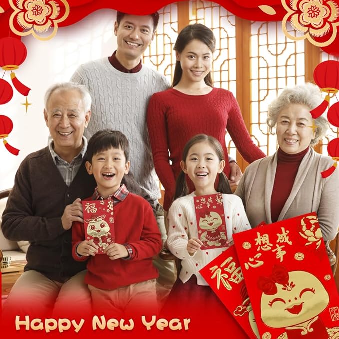 Red Envelope Snake 2025, 72 Pcs Cute Red Envelopes Chinese, Chinese New Year Red Envelopes, Lunar New Year Envelopes, Red Packets, Hong Bao, Lucky Money Envelopes for Wedding Birthday Spring Festival