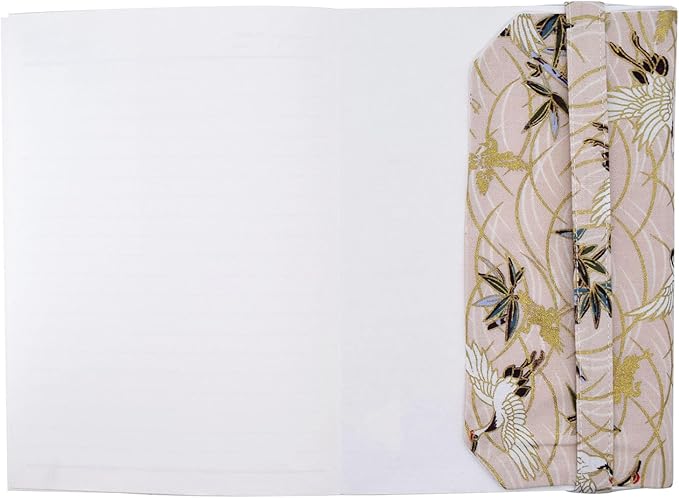 BLBMH Crane Book Covers forPaperbacks Adjustable Fabric Book Sleeve Cover Protector Fit for 5.5x8.2 inch Hardcover Softcover Book Novels Notebook - BC31 Beige