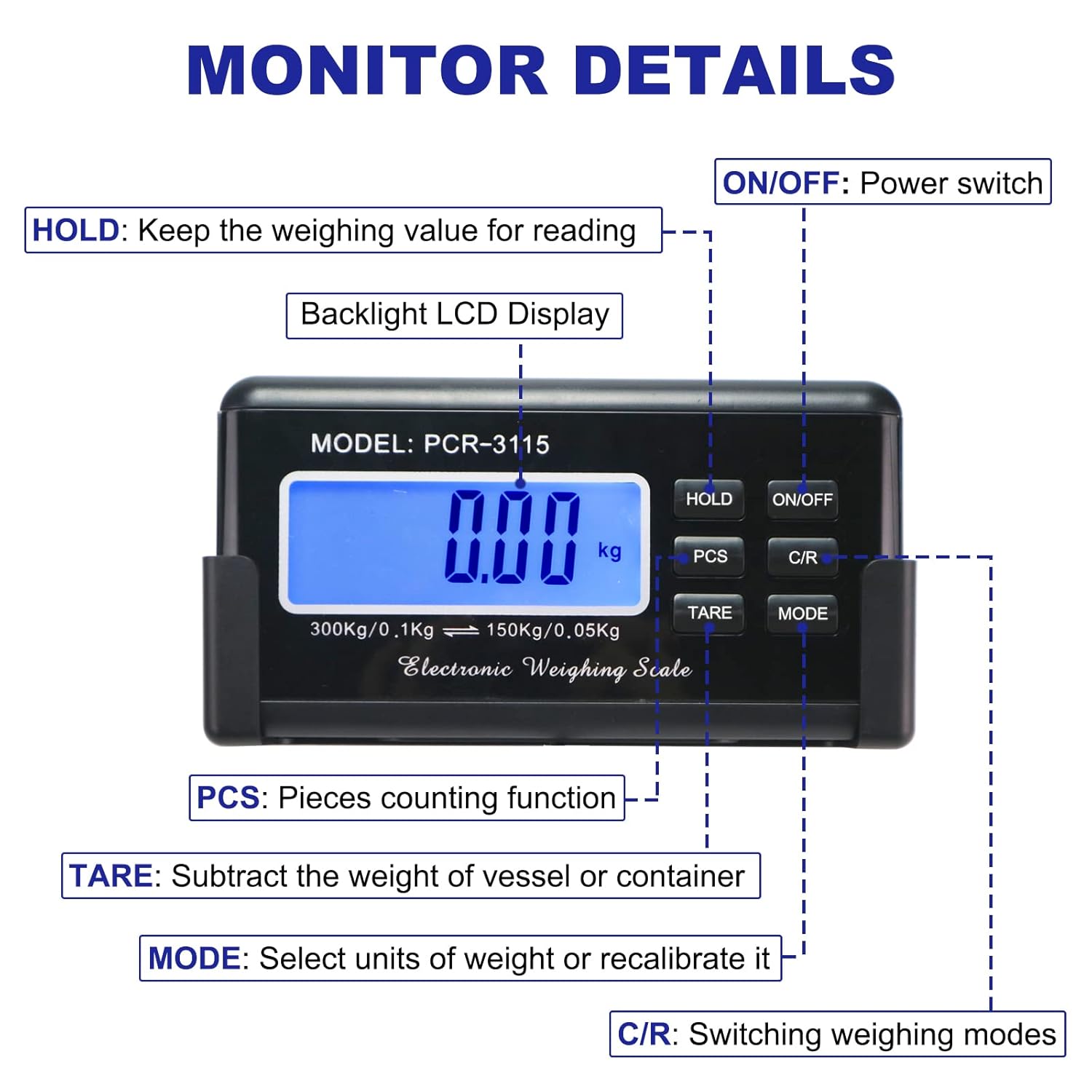 Charmline 660lbs x 0.2oz High Accuracy Digital Postal Scales, Shipping Scale with 15x12 Stainless Steel Platform, Heavy Duty Scale for Packages/Small Business/Postage/Luggage