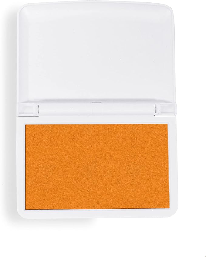 COLOP Make Series, Ink Stamp Pads, with Non-Toxic Premium Ink, Water-Based Acid-Free (Shiny Orange, Make 1-1-15/16" x 3-1/2")