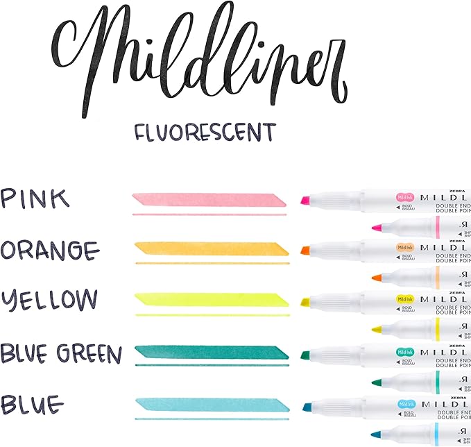 Zebra Pen MILDLINER 5/PK FLUORESCNT, Multicolors