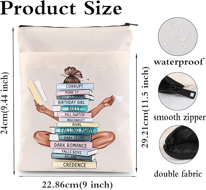 KEYCHIN Pene Novel Book Sleeve Bibliophile Literary Gifts Dark Romance Novel Book Cover Protector for Bookish Bookworm (Corrupt BS)