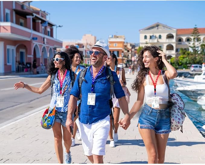 Cruise Lanyards, 4 PCS Lanyards for Cruise Ship Cards, Badge Holder Lanyard with Detachable Buckle, Waterproof ID Badge Holder for Cruises Ships Key Cards, Cruise Ship Essentials