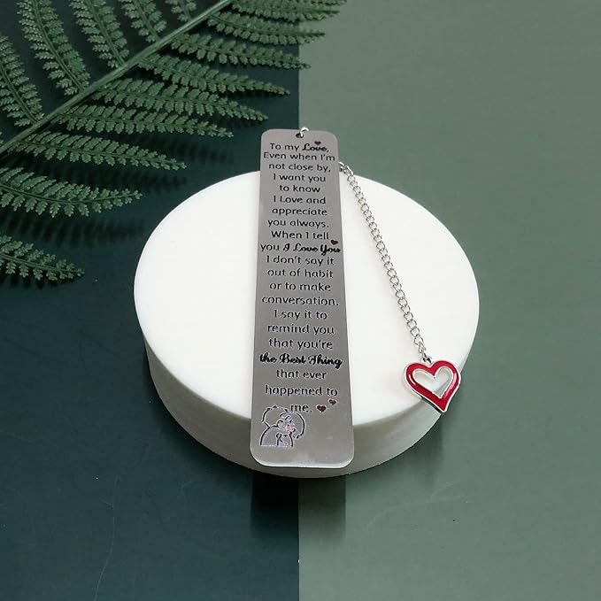 to My Love Bookmarks for Women Men Birthday Gifts Wife Husband Bookmark Romantic Valentines Day Present Wedding Anniversary Personalized Book Lover Boyfriend Girlfriend Engagement Christmas Keepsakes