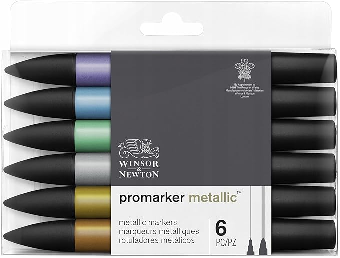 Winsor & Newton Promarker Metallic, Set of 6
