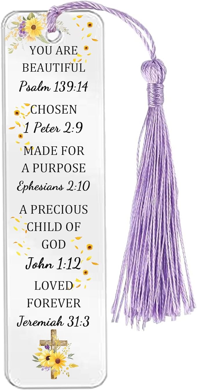 Inspirational Gifts for Women Men Birthday Gift for Best Friend Brother Sister Daughter Son Besties Wife Personalised Acrylic Plaques Bookmarks Set Sunflower Encourage Keepsake Colleagues