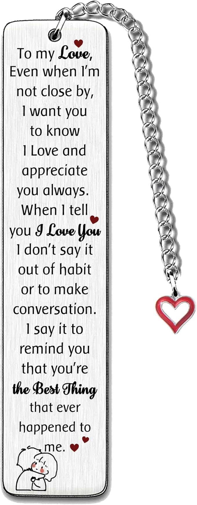 to My Love Bookmarks for Women Men Birthday Gifts Wife Husband Bookmark Romantic Valentines Day Present Wedding Anniversary Personalized Book Lover Boyfriend Girlfriend Engagement Christmas Keepsakes