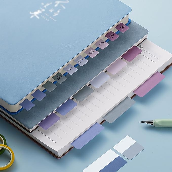 ELII 480 Pcs Morandi Tabs 2 Inch Sticky Index Tabs,Book Tabs Writable and Repositionable File Tabs Flags, Colored Page Markers 12 Colors