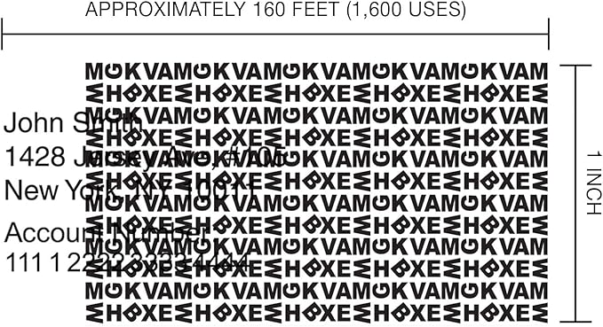 Guard Your ID ADVANCED WIDE Roller Identity Theft Prevention Security Stamp GREEN (38492)