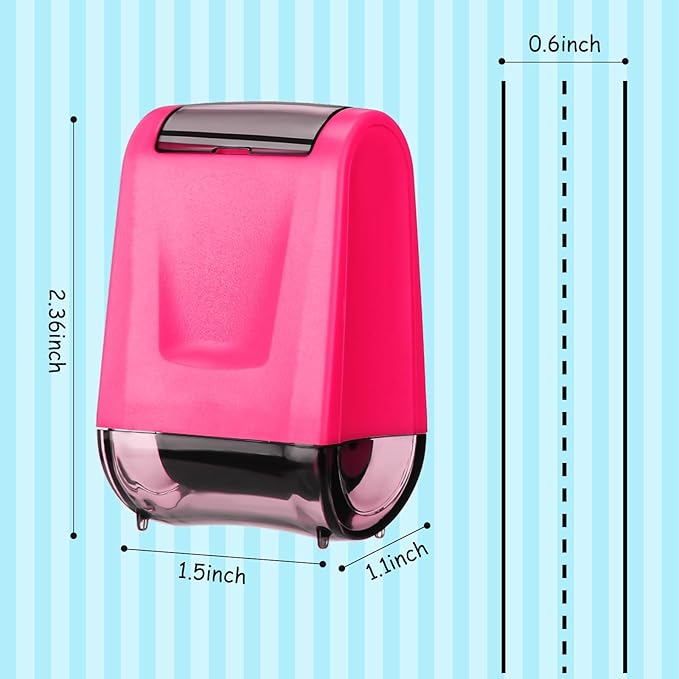 Sherr 2 Handwriting Line Stamp Roller Dashed Handwriting Lines Practice Roller Stamp for Kids, Teachers Kindergarten Education Classroom Back to School Need(2.72 x 2.44 x 1.54 Inch,Blue, Pink)