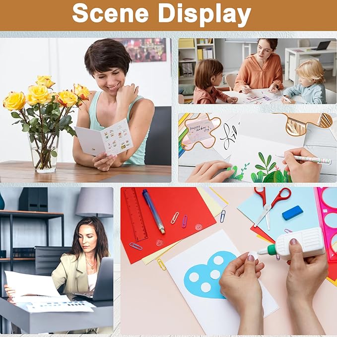 28 Sheets Shimmer White Cardstock 8.5 x 11 Craft Paper, 250gsm/92lb Premium Heavyweight Paper Card Stock for DIY Card Making, Business Cards, Wedding Invitations, Menus, Office