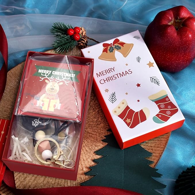 2 PCS Teacher Lanyards for ID Badges and Keys,Cute Silicone Bead Lanyard with Keychain,Teacher Lanyard Breakaway with Christmas Gift Box for Women Nurse Employee Student