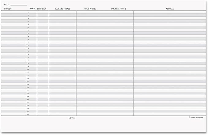 House of Doolittle 51407 Class Book, Embossed Leather-Like Cover, 11 x 8-1/2, Blue